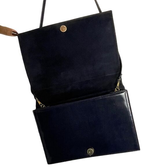 Jay Herbert Vintage Blue Envelope Clutch Shoulder Bag‎ Purse 80s Classic - Picture 4 of 8